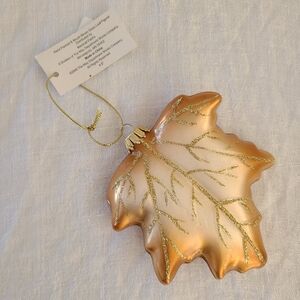 Gold Leaf Holiday Ornament